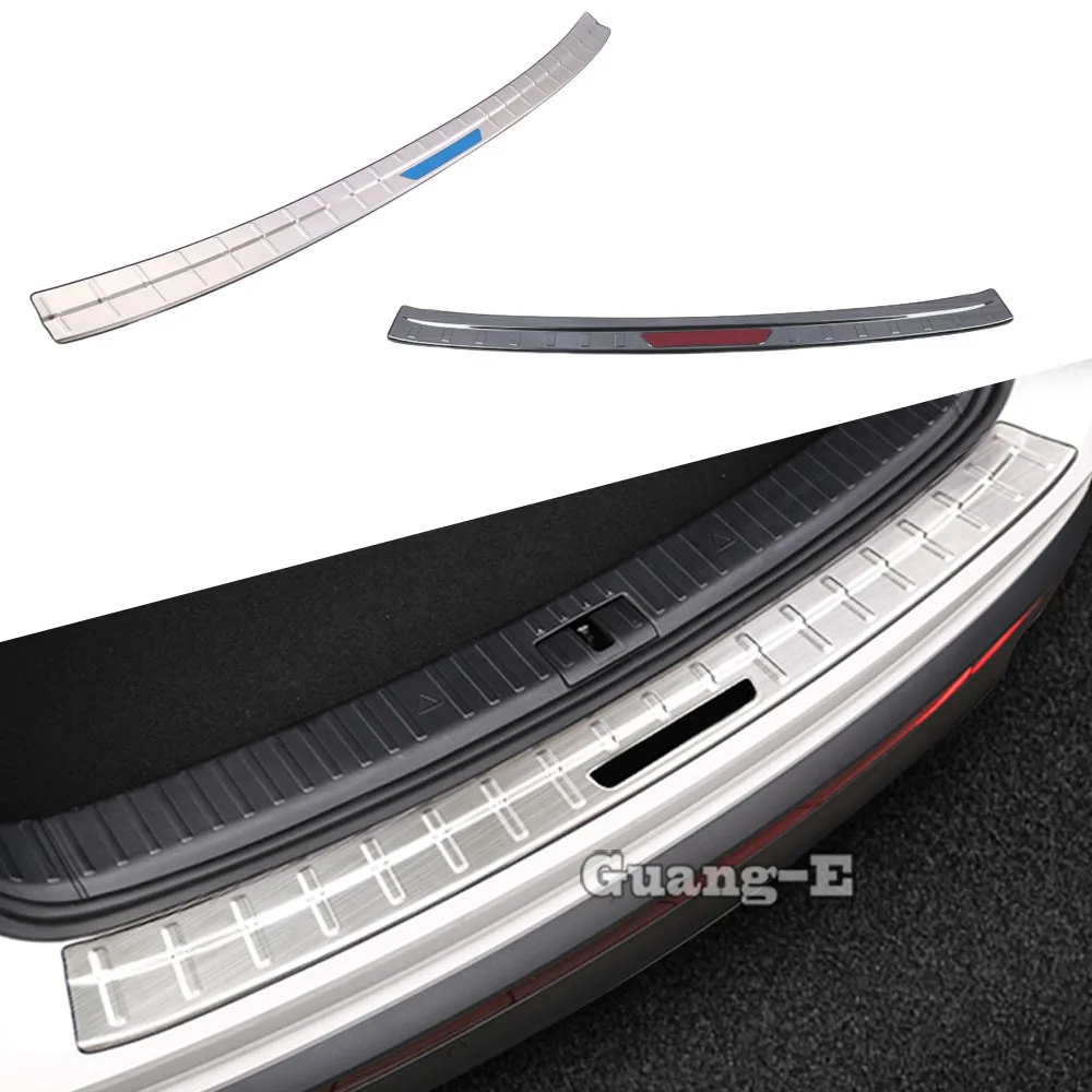 Car Outside Rear Back Stick Bumper Trim For Skoda Kodiaq 2017 2018 2019 2020 2021 2022 Outside Scuff Sill Trunk Plate Pedal 1PCs