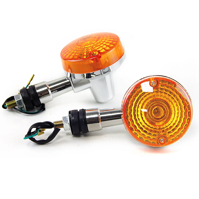 Original Retro 2Pcs Motorcycle 12V Turn Signal Light For Suzuki GN125 HJ125-8 GS125 Moto Lamp Blinker 250-850 25-3015 263015