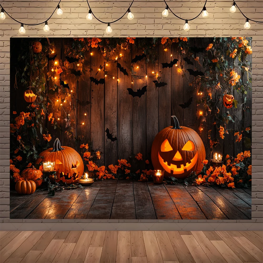 خلفية الهالوين، فوانيس اليقطين المضحكة، خلفية التصوير الفوتوغرافي لمهرجان الأطفال، ديكور حفلات أعياد الميلاد، دعائم كشك الصور