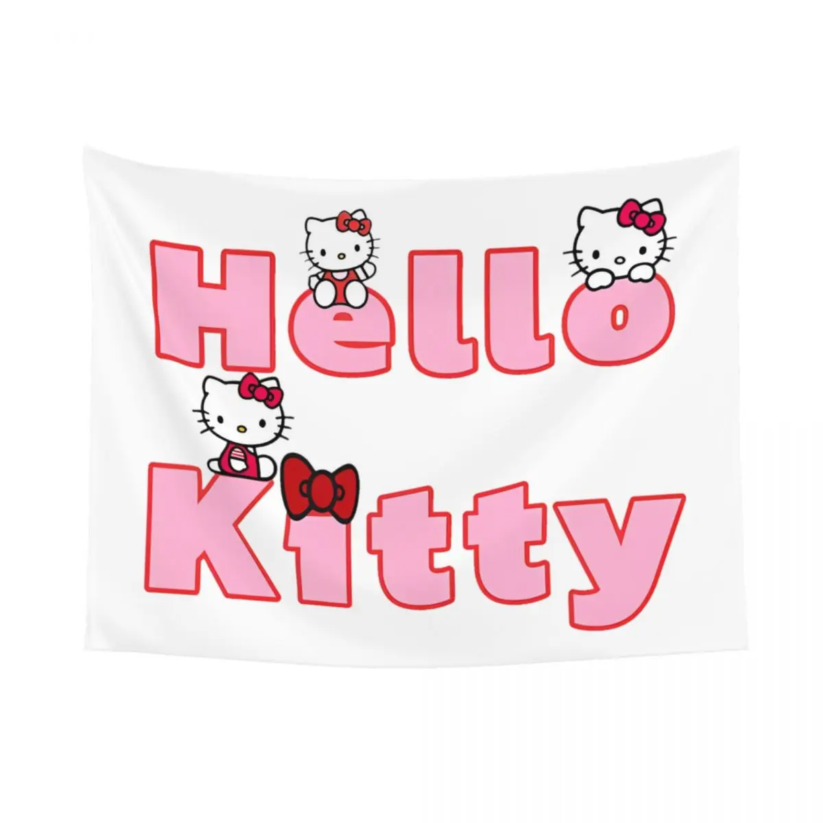 Official Hello Kitty And Friends Melody Cinnamoroll Tapestry Hippie Fabric Wall Hanging Room Decor Table Cover Wall Blanket