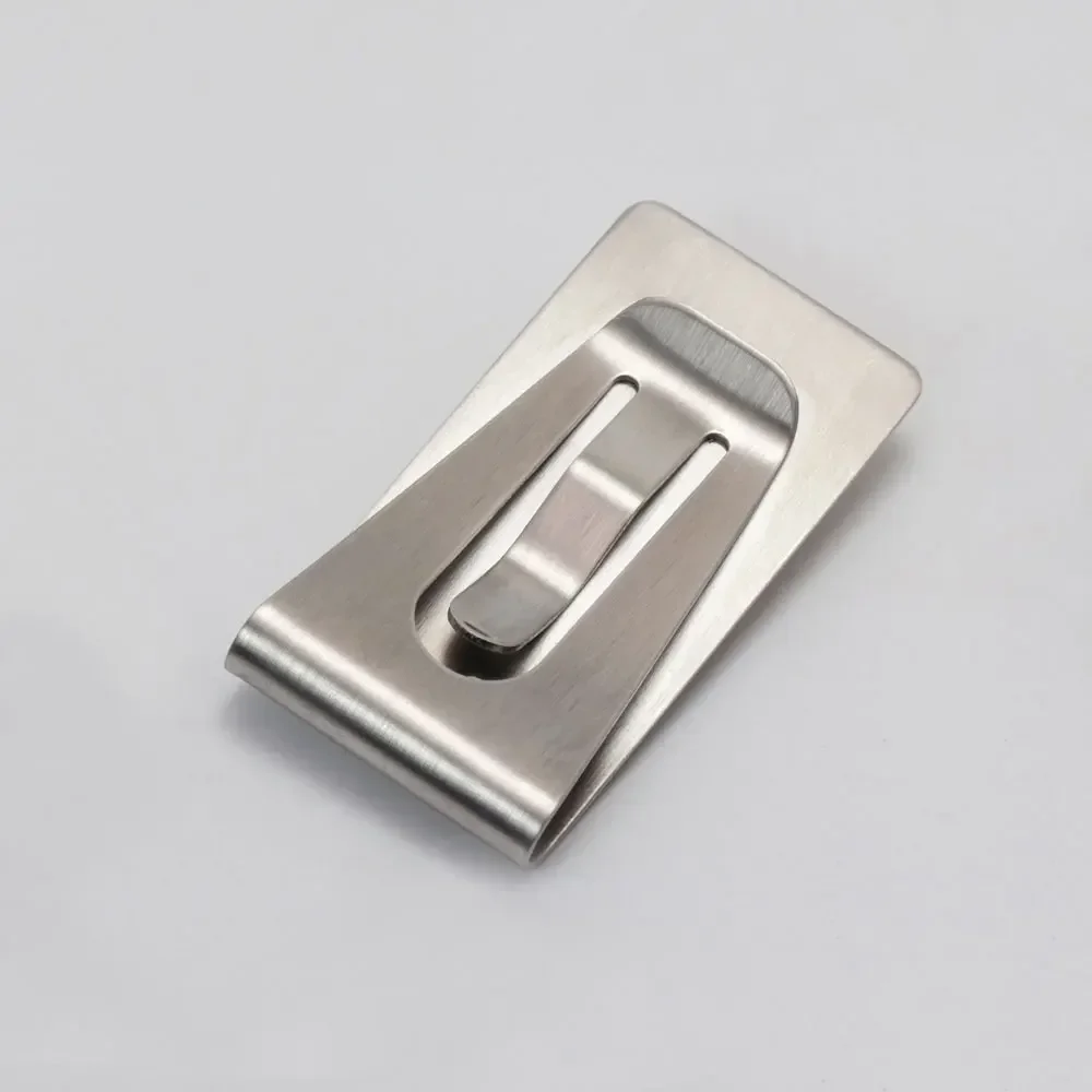 1X Universal Money Clip Mens Stainless Steel Silver Cash Holder Male Mini Purse Metal Bill Clamp Slim Pocket ID Credit Card