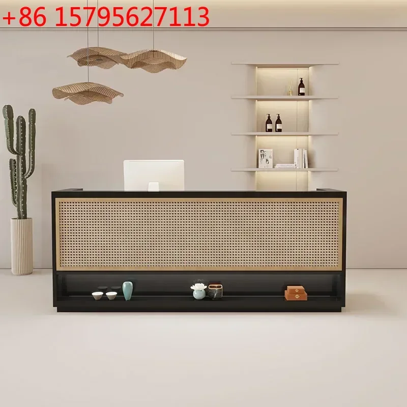 

Новая ротанговая стойка-ресепшн, бесшумная стойка для магазина одежды, барная стойка, стойка для гостиниц типа «бекфреш», стойка для японского ресторана, стойка ресепшн для бара