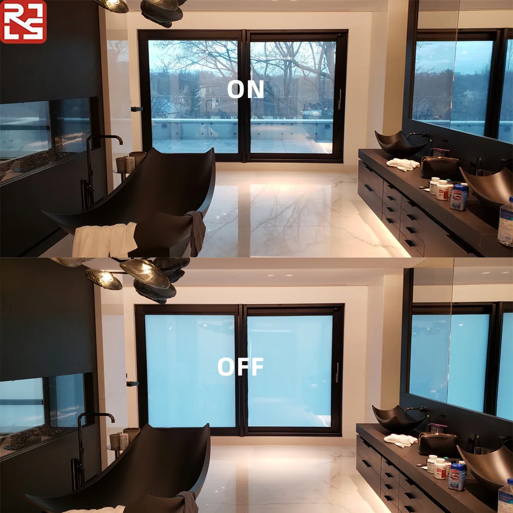 

Custom Tempered Smart Glass for Living Room, Dining, Villa & Hall Stained Glass Design with Privacy & Energy Efficiency