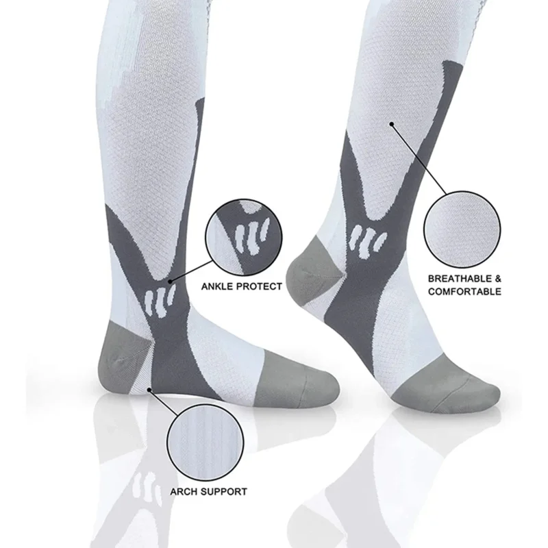 

NEW Compression Socks For Men Women Football Natural Hiking 20-30mmhg Sports Socks Medical Varicose Swelling Pregnancy Socks