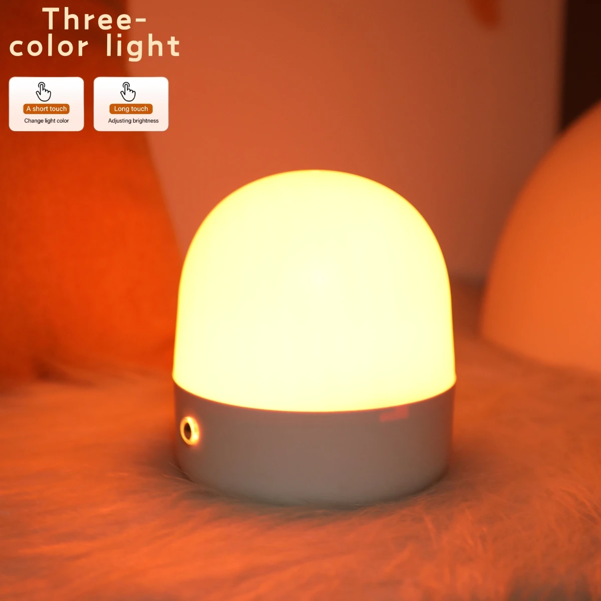 ضوء ليلي لرأس السرير يعمل باللمس وجهاز تحكم عن بعد مناسب لغرفة النوم وغرفة المعيشة والمكتب المحمول ومصباح بجانب السرير