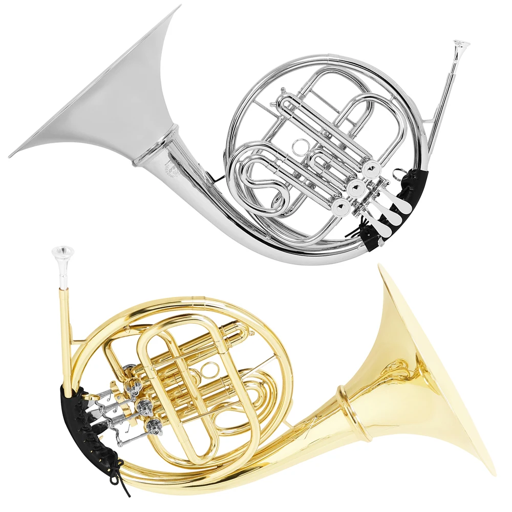 

M MBAT 3 Key Bach Split French Horn Bb Tone Nicke Silver Plated Brass Musical Instrument with Mouthpiece Case