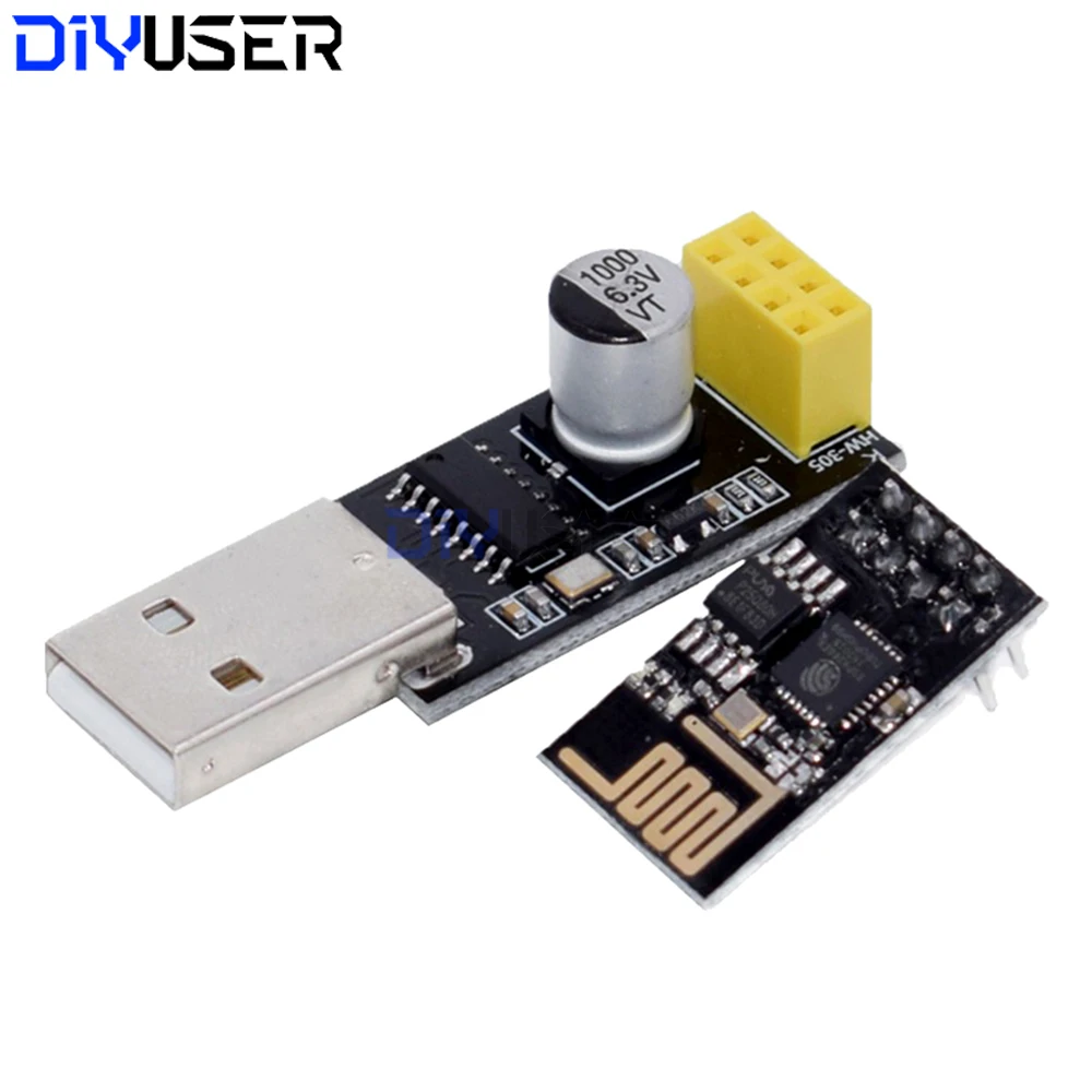 ESP-01 Programmer Adapter USB to ESP8266 Serial with CH340G Auto Flash Downloader for ESP-01S Wireless WIFI Module Development