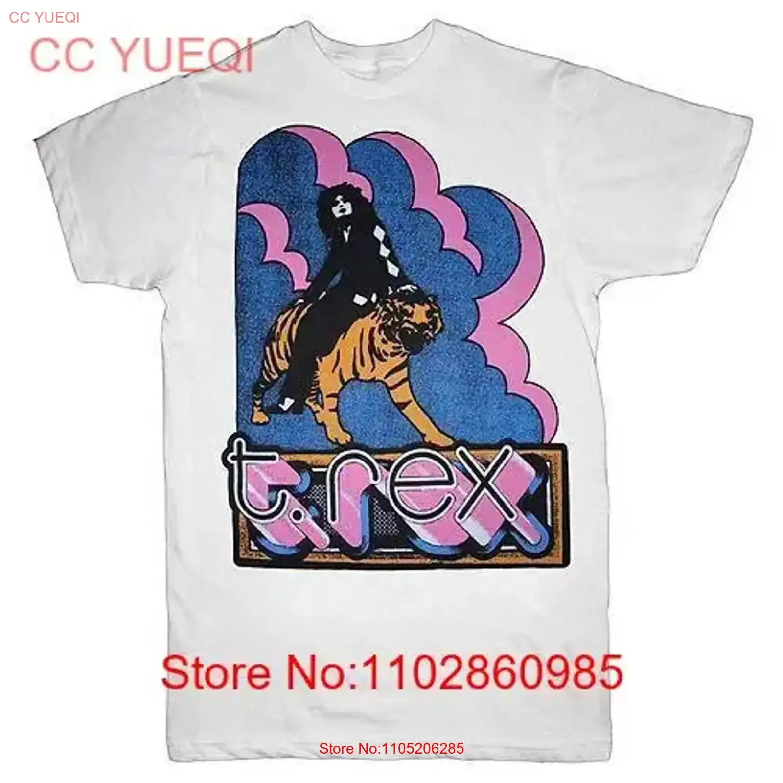 

Retro T rex shirt rock n roll band gift for fan TE1393 vintage Washed Stylish Slightly Stretched graphic Casual