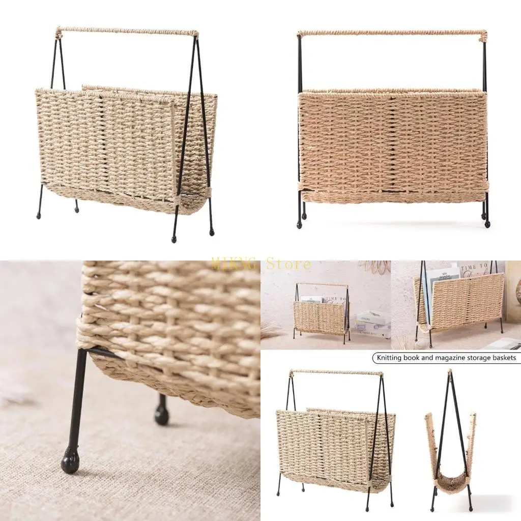 Standing Basket Magazine Holder Newspaper Storage Rack For Living Room, Nursery best sale