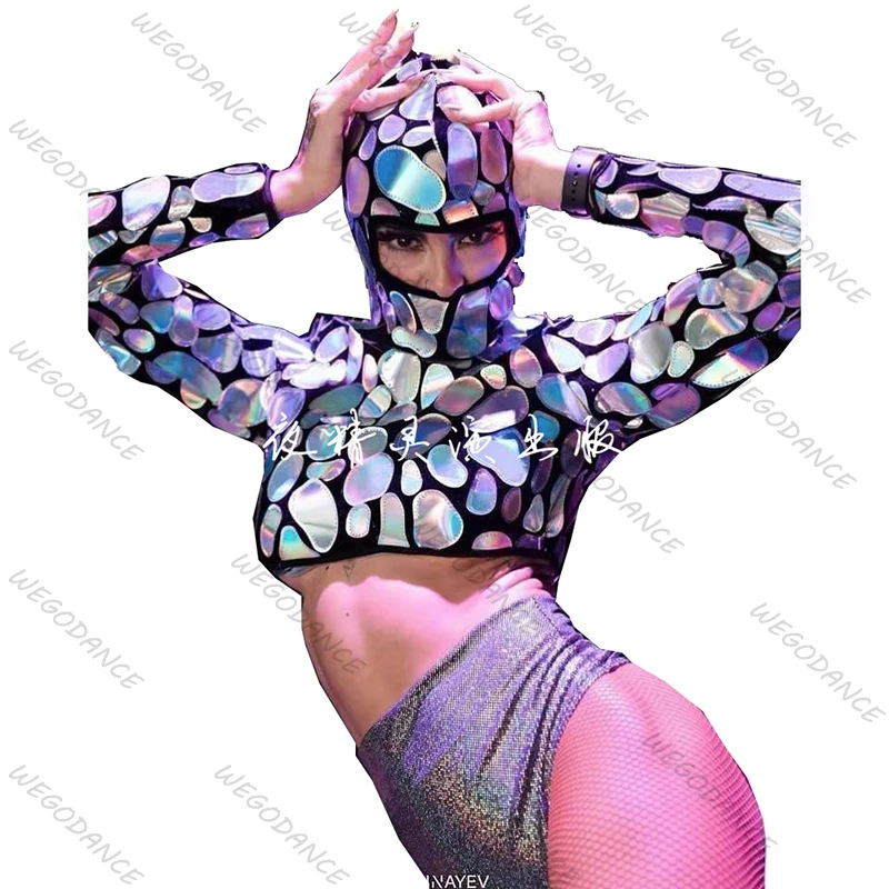 Fantasy Laser Top Set DS DJ Technology Interactive Men and Women Gogo Bar Dance Team Costume