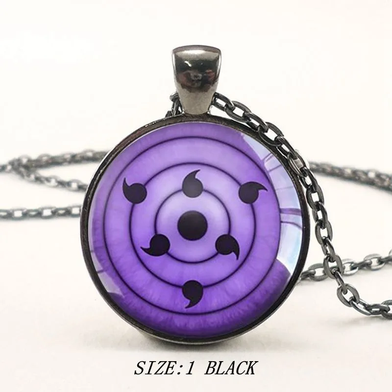 Naruto Necklace Anime Figure Kakashi Uchiha Sasuke Kaleidoscope Reincarnation Eye Series Necklace Fashion Cool And Cool Gift