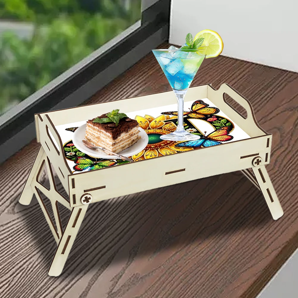 Поднос для сервировки с ручкой – обзор и цена Resin Art Wooden Tray