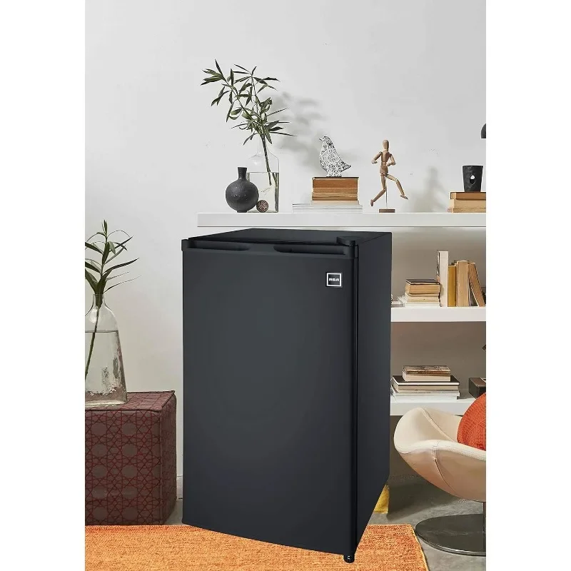 RCA Single Mini RefrigeratorFreezer Compartment Adjustable Thermostat Control Portable Refrigerator