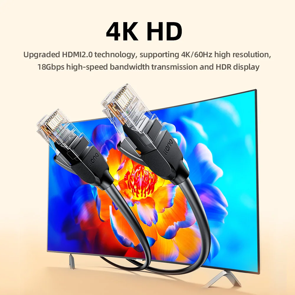 Kabel Ethernet Cat 6 llano, Kabel LAN UTP Cat6 RJ45, Kabel Internet, Kabel Patch untuk Router Wifi, Laptop, TV Box, Switch Digital P