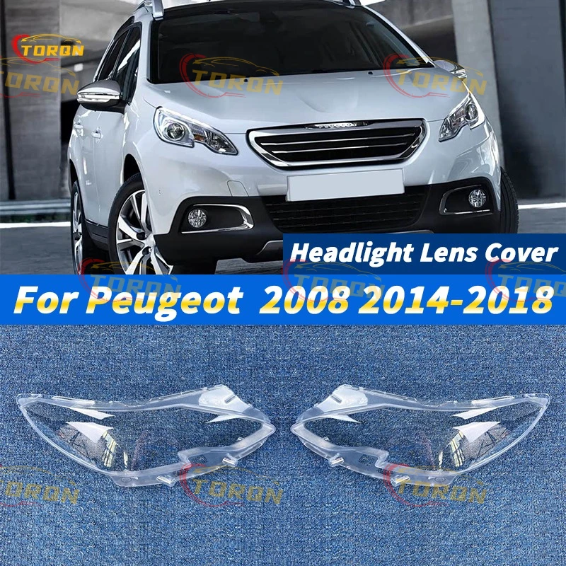 

For Peugeot 2008 2014-2018 Car Headlight Lens Cover Headlamp Shade dust cover for headlights car accessories automobil parts