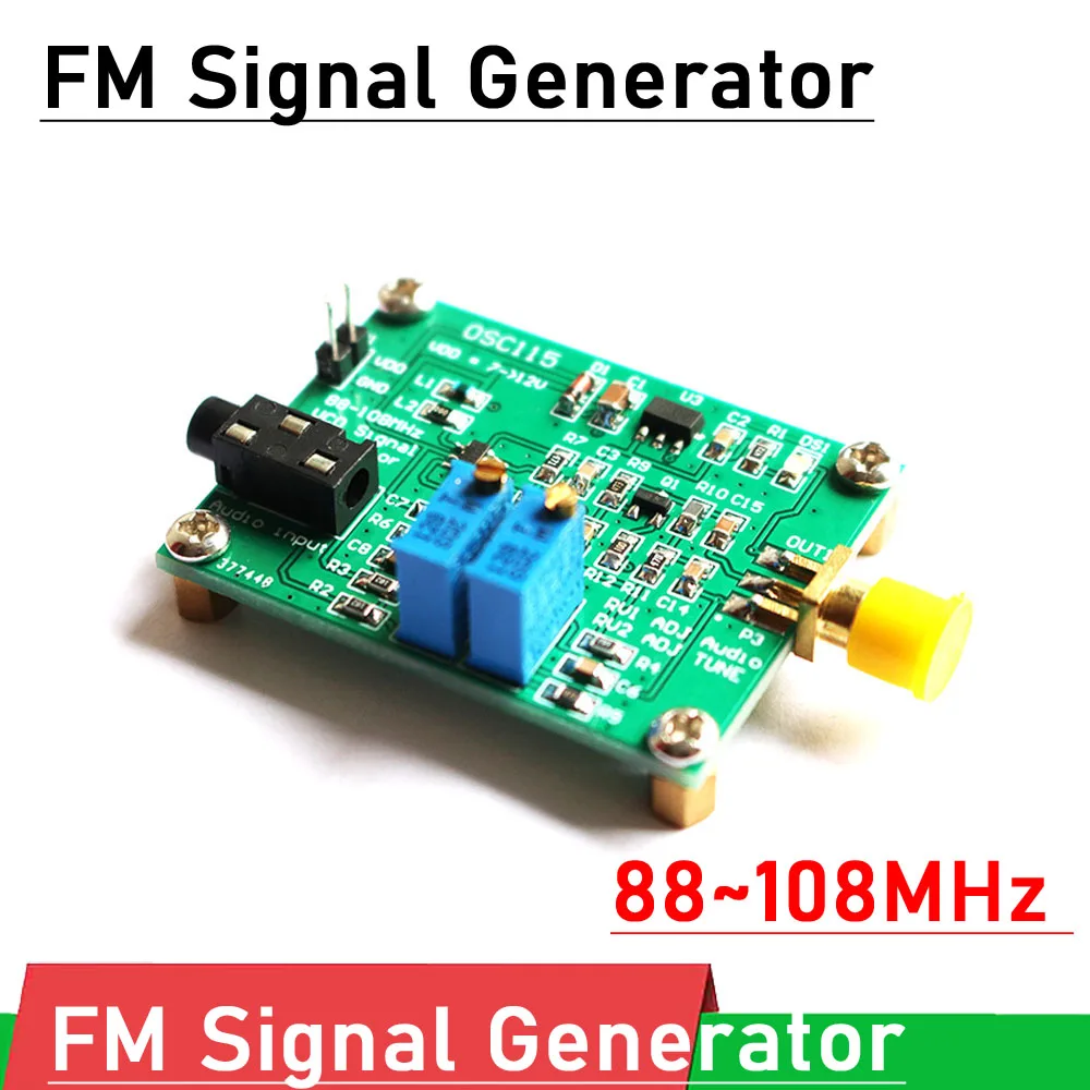 

OSC115 88~108MHz FM audio signal generator module VCO FM RF TRANSMITTER TUNING