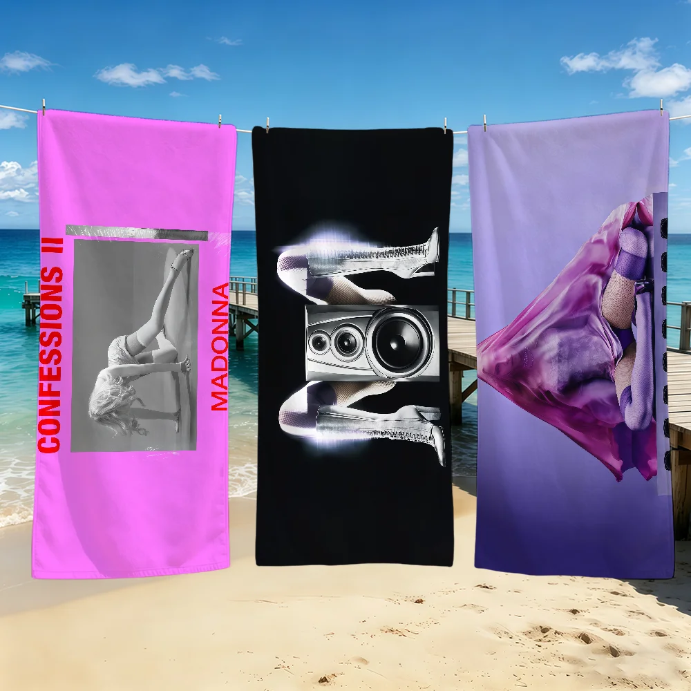 Toalha M-Madonna Confessions II 2026 para acampamento ao ar livre, toalha de praia super absorvente, de secagem rápida, para o verão
