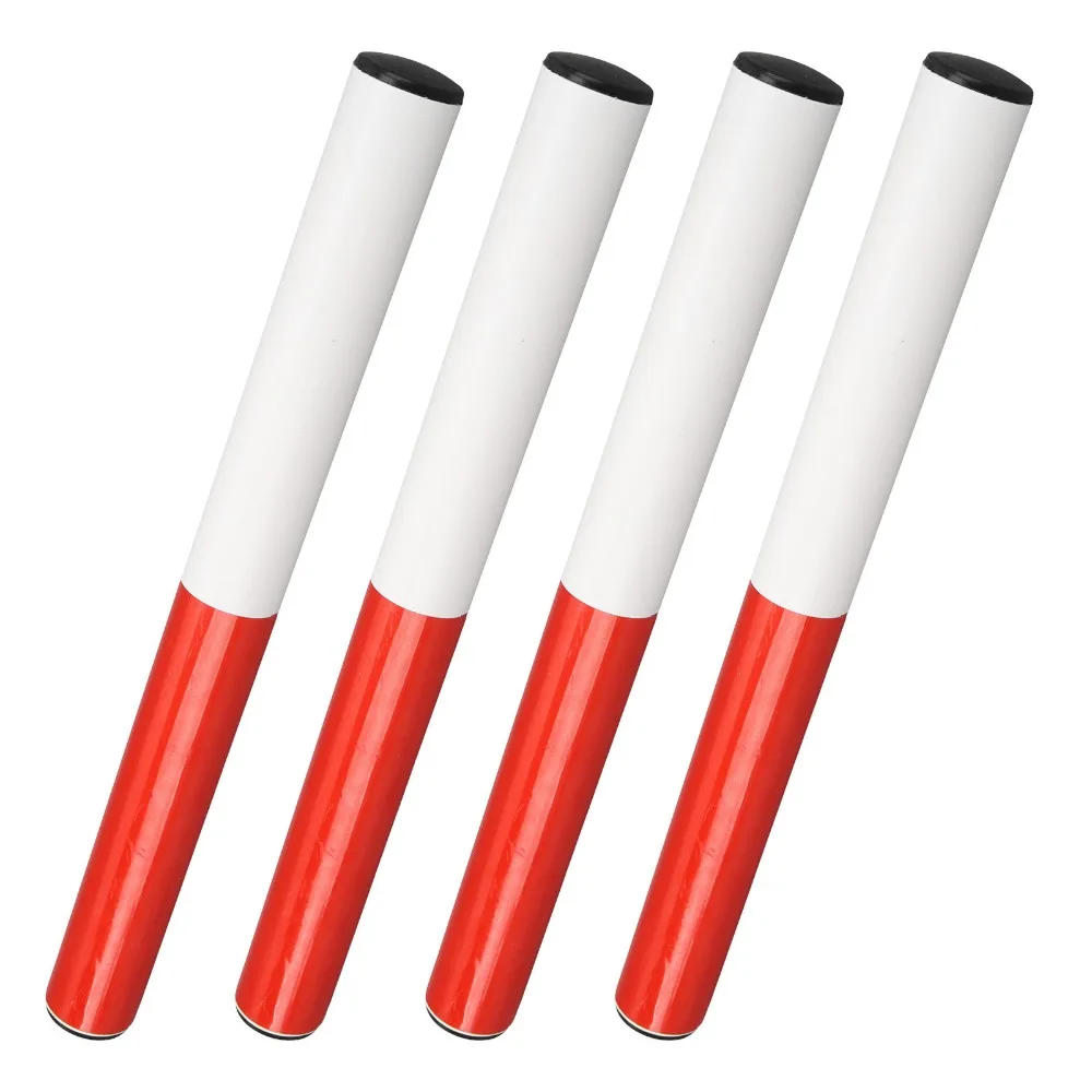 4PCS Sports PVC Running Baton Red and White 31CM Relay Baton Children's Baton Track and Field