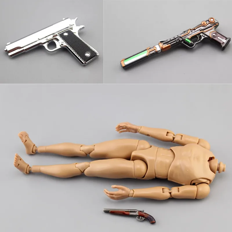 Modelo a escala 1:6, Arma de Metal fundido a presión, fantasía Punk/escopeta/Glock/M1911, juguetes para figura de acción de 12 pulgadas, accesorio de colección, regalos