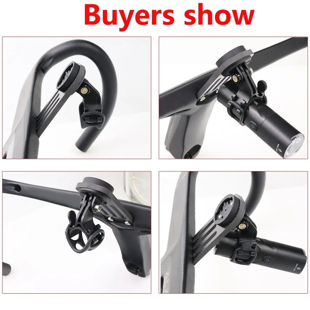 3K Full Carbon Fiber Road Bicycle Computer Mount Holder For ALANERA Handlebar Bracket for Garmin Gopro hero 8 Lighter Holder