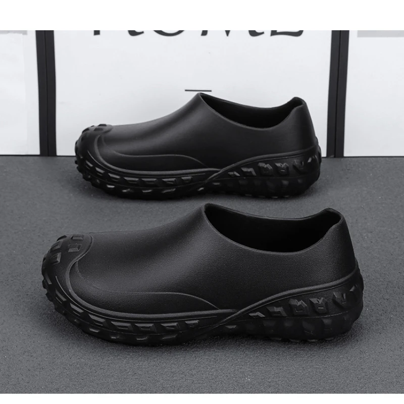 Hotel Restaurant Kitchen Chef Shoes Antislip Waterproof Oil-Proof Work Shoes Unisex Chef Slippers Plus Size 37-45