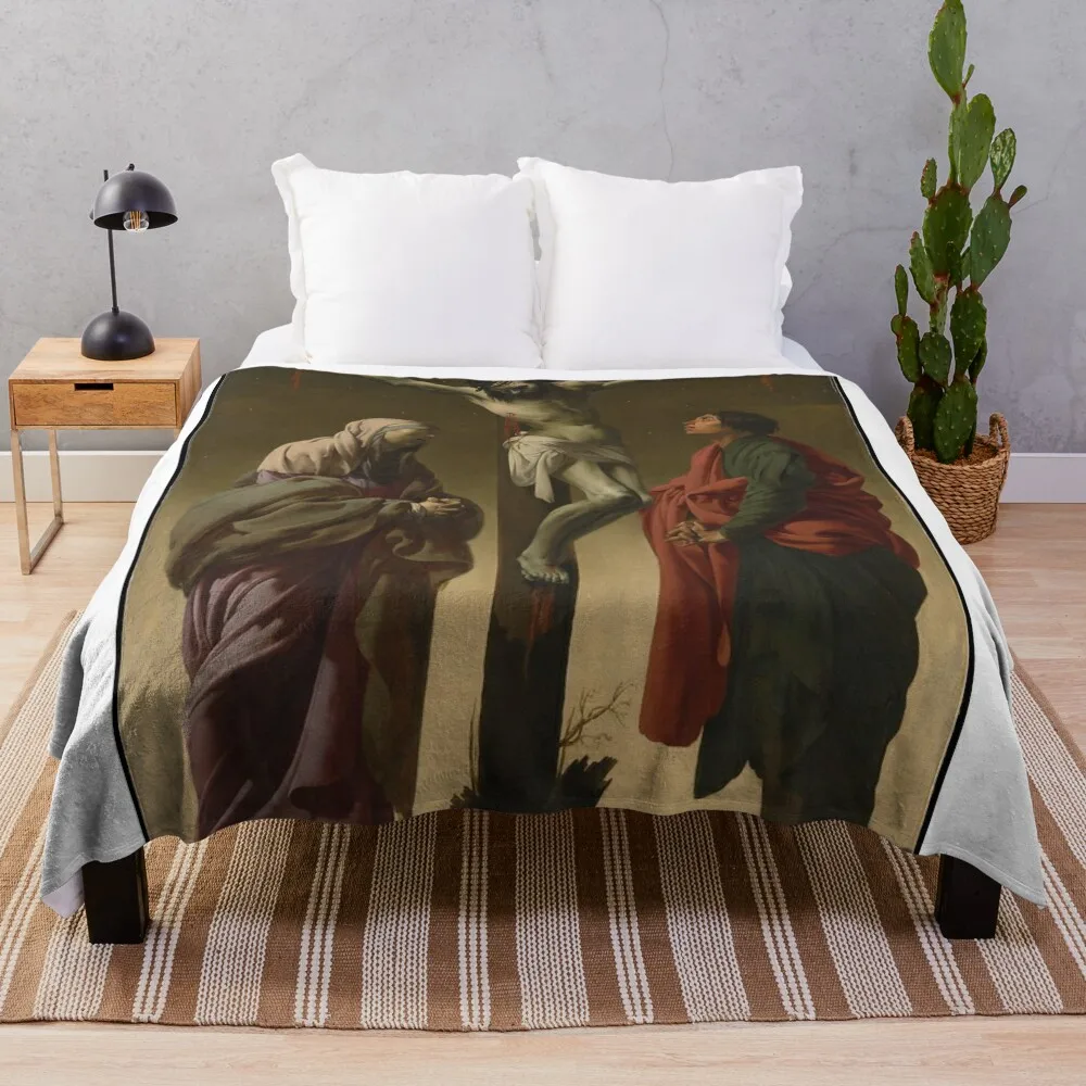 The Crucifixion of our Savior by Hendrick ter Bingghen Dutch Art Throw Blanket Heavy for sofa christmas gifts Blankets