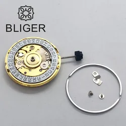 BLIGER High Accuracy Gold ETA 2836-2 GMT Automatic Mechanical Movement White Date Replacement Watch Accessories For Men's Watch