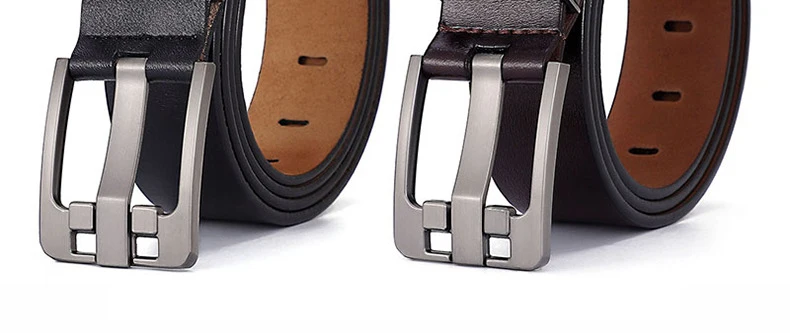 Gürtel Herrenmode Herren Luxus Designer Rindsleder Gürtel für Jeans Echt leder Riemen Nadel schnalle plus Größe 170cm – Detail 3