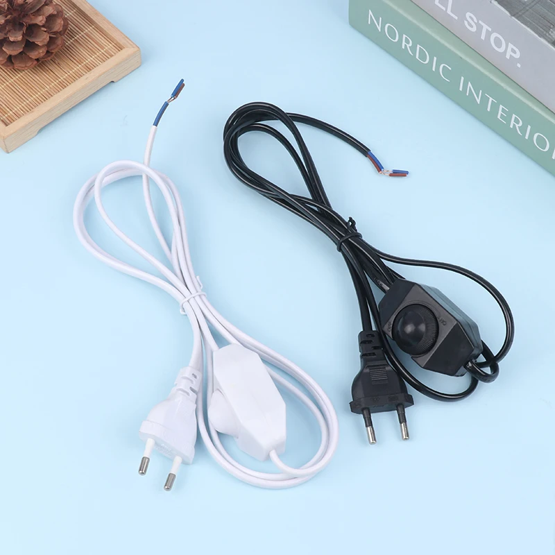 1.8M Extension Cord With Dimmer EU Plug Control Switch Power Cable Cord EU Plug For Table Lamp 220V Electricity Wire