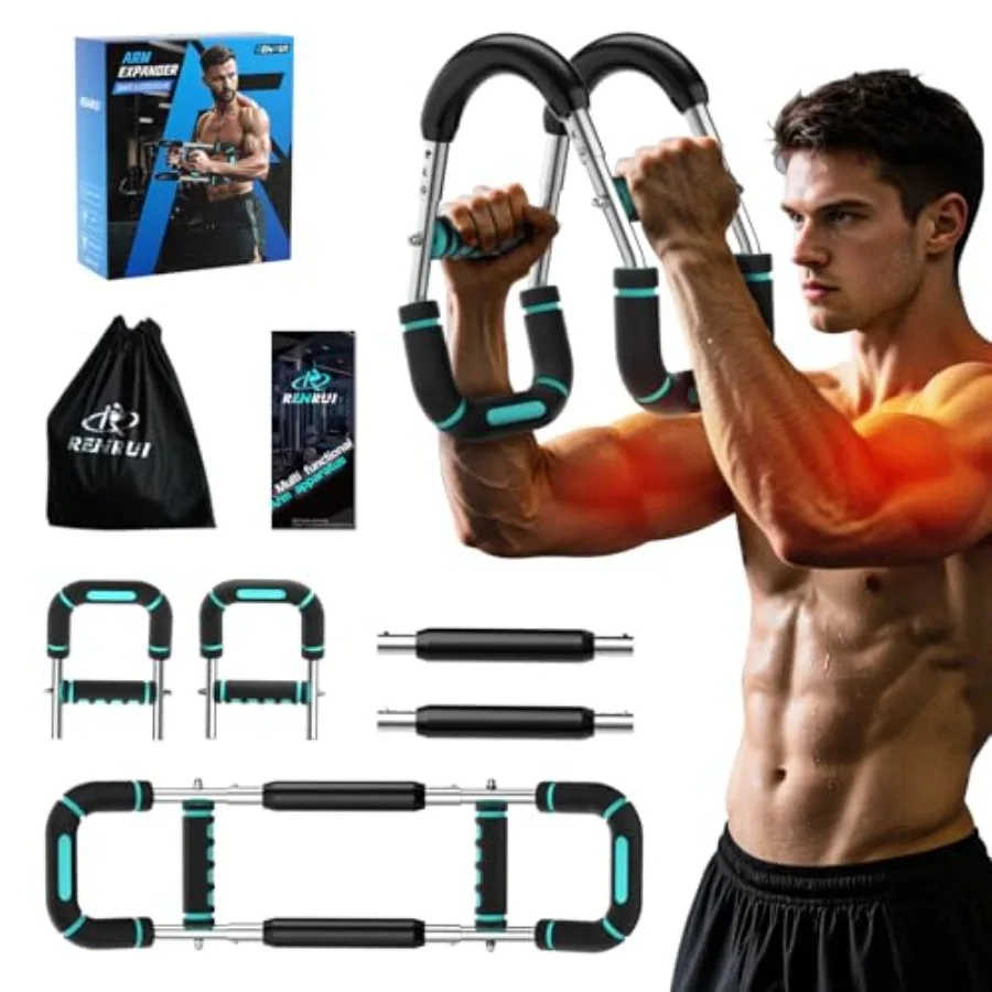

Twister Arm Trainer Chest Workout Equipment for Men Women Adjustable 5 Resistance 40-130 lbs Home Gym Strength Trainer with Ant