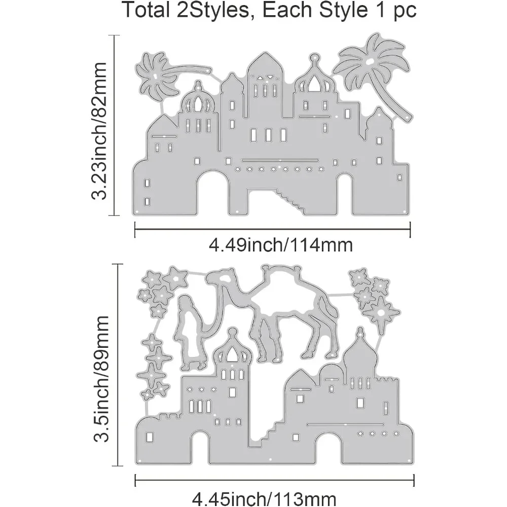 Matryce do wycinania miasta Betlehem świąteczne pieczątki szablon do tworzenie kartek do scrapbookingu matryca ze stali węglowej cięcia