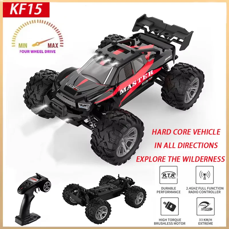 New KF15 Rock Crawler 4WD High Speed Electric 1:16 RC Car Brushless Remote Control Truck 4x4 Drive Off Road Toys For Boys Gifts