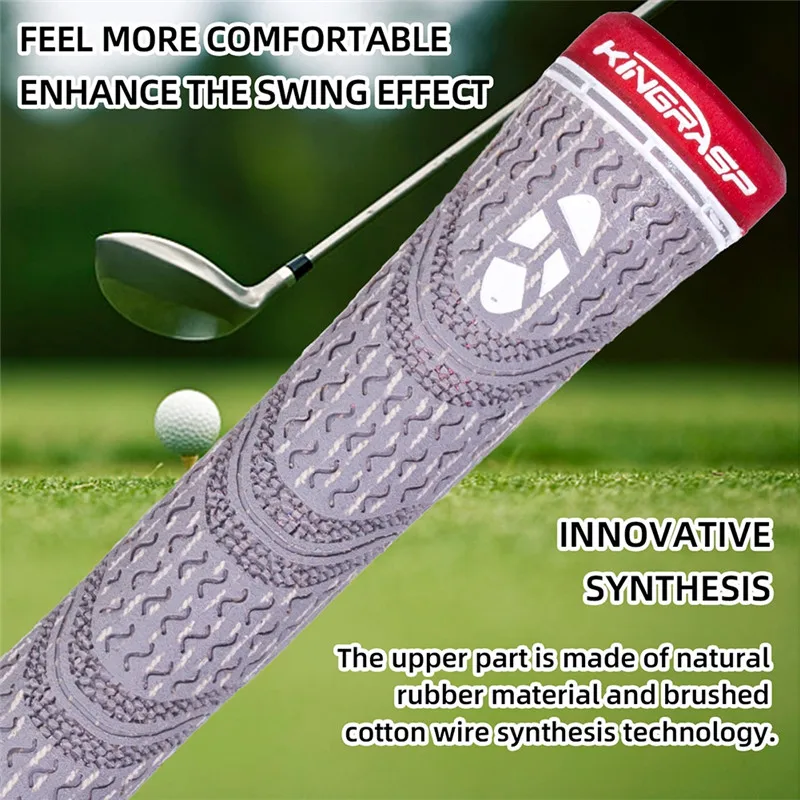 Golf Club Grips Rubber Handle Swing Trainer Stable Standard Grip Non-Slip High Traction Golf Iron Grip Shock-Absorbing Putter