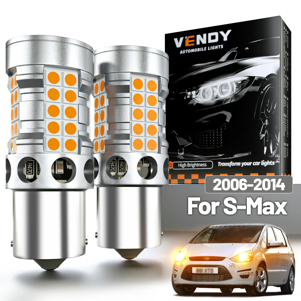 2pcs LED Turn Signal Light For Ford S-Max S Max 2006-2014 Turning Lamp 2007 2008 2009 2010 2011 2012 2013 Canbus Accessories