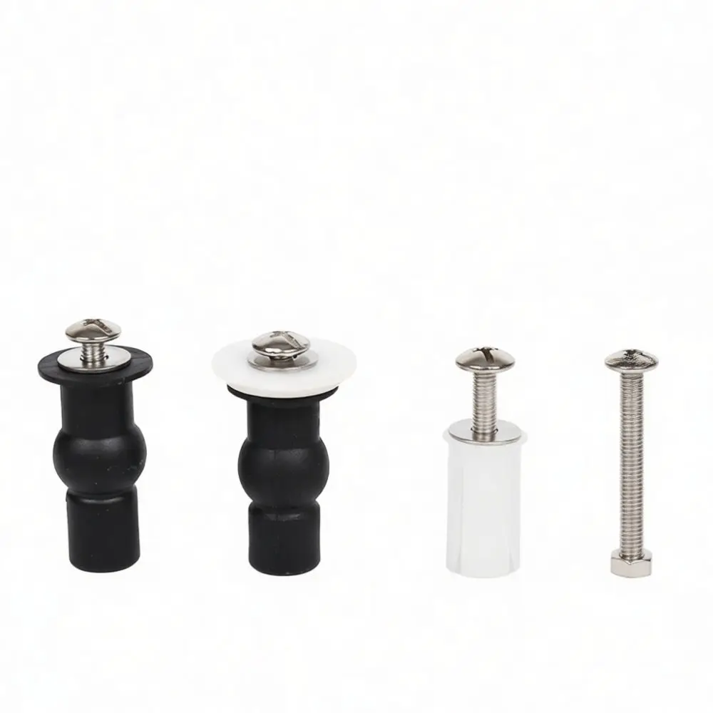 Universal Toilet Seat Hinge Attachment Bolts Metal Expansion Repair Hardware For Bathroom Lid Secure Fastening Unit
