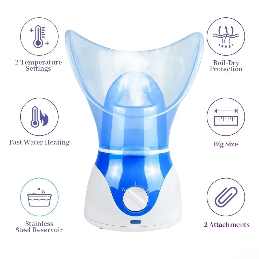 

Facial Steamer Ionic Hot Mist Facial Heating Sprayer Pore Cleaner Skin Moisturizing SPA Humidifier Atomizer Home Skin Care Tool