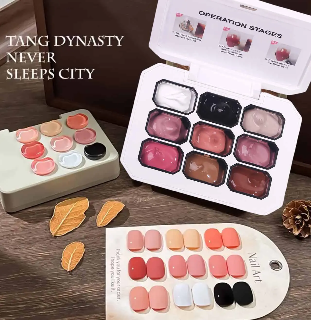 

9-Color Gel Nail Polish Set Mini Gradient Effect Gel Polish Bright & High Saturation Long-Lasting Gel Home& Salon Christmas Gift