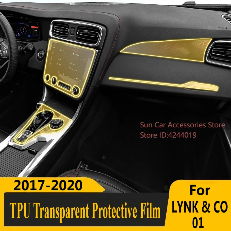

Для LYNK & CO 01 2017-2020 экран центрального управления внутренняя наклейка защитная пленка из ТПУ модифицированные аксессуары для салона автомобиля