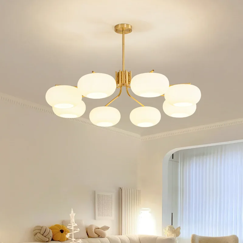 크림색 중세 감색 전동 구리 거실 샹들리에 새 제품