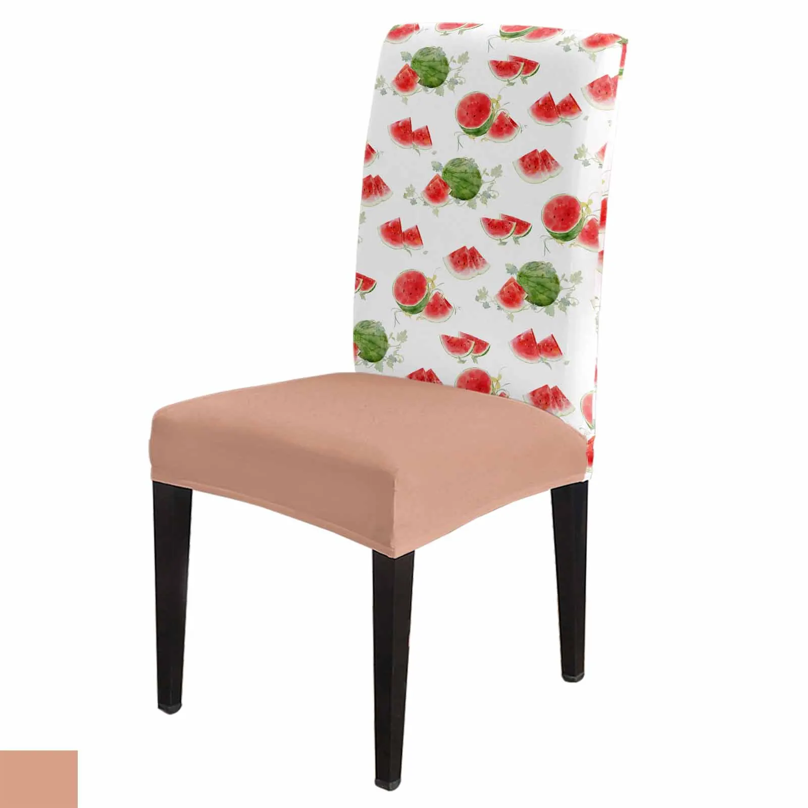 

Summer Fruit Watermelon 4/6/8PCS Spandex Elastic Chair Case For Wedding Hotel Banquet Dining Room