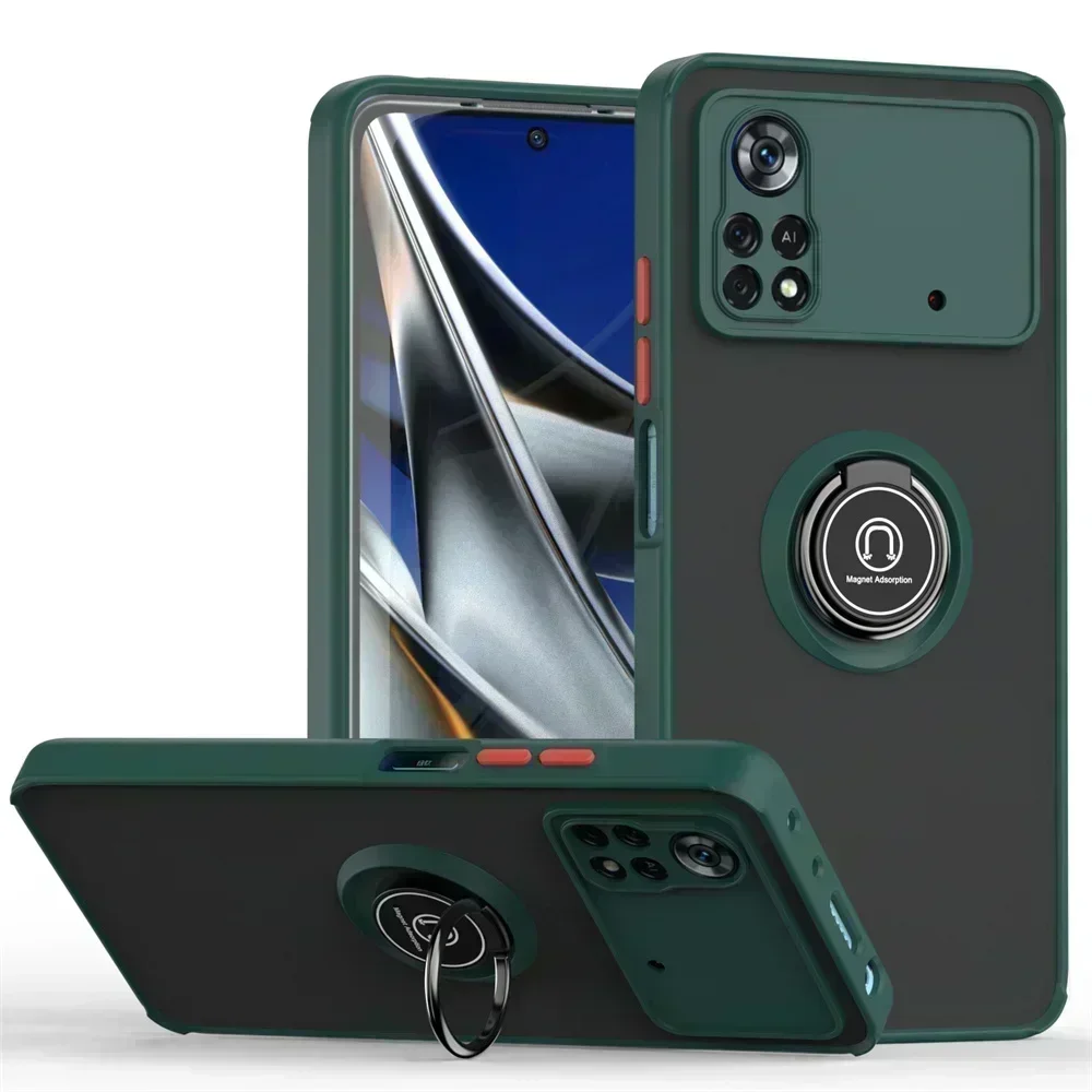 Funda de teléfono magnética a prueba de golpes para Xiaomi Poco X4 F5 Pro X5 5G X3 NFC M3 M4 Pro 4G F4 GT, funda con soporte para Poco F5 X5 Pro