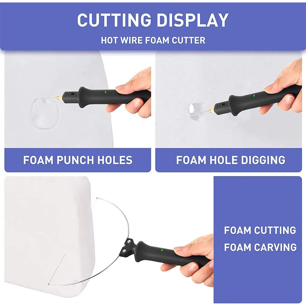 

1Set Foam Cutter Electric Hot Wire Cutting Tool Portable for Fast Smooth Foam Board Cutting DIY Craft Supply Us Plug