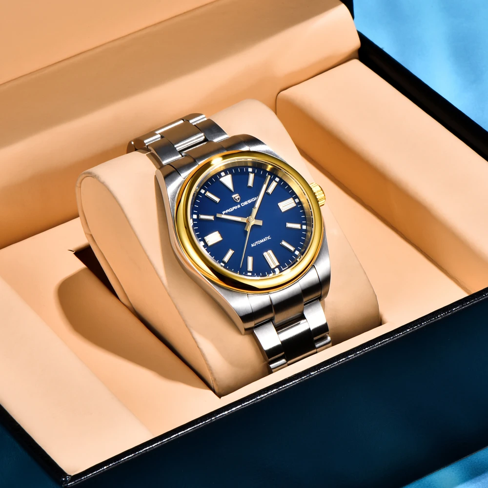 2026 New PAGANI DESIGN Gold Men's Watches Luxury Automatic Watch For Men 8215 Mechanical Man Gift AR Sapphire Mirror Waterproof Luminous Clock