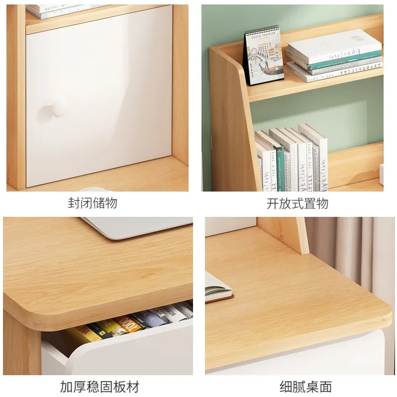 Desk Bookshelf Integrated Table Computer Desk Simple Household Table Girls Bedroom Writing Simple Office Small