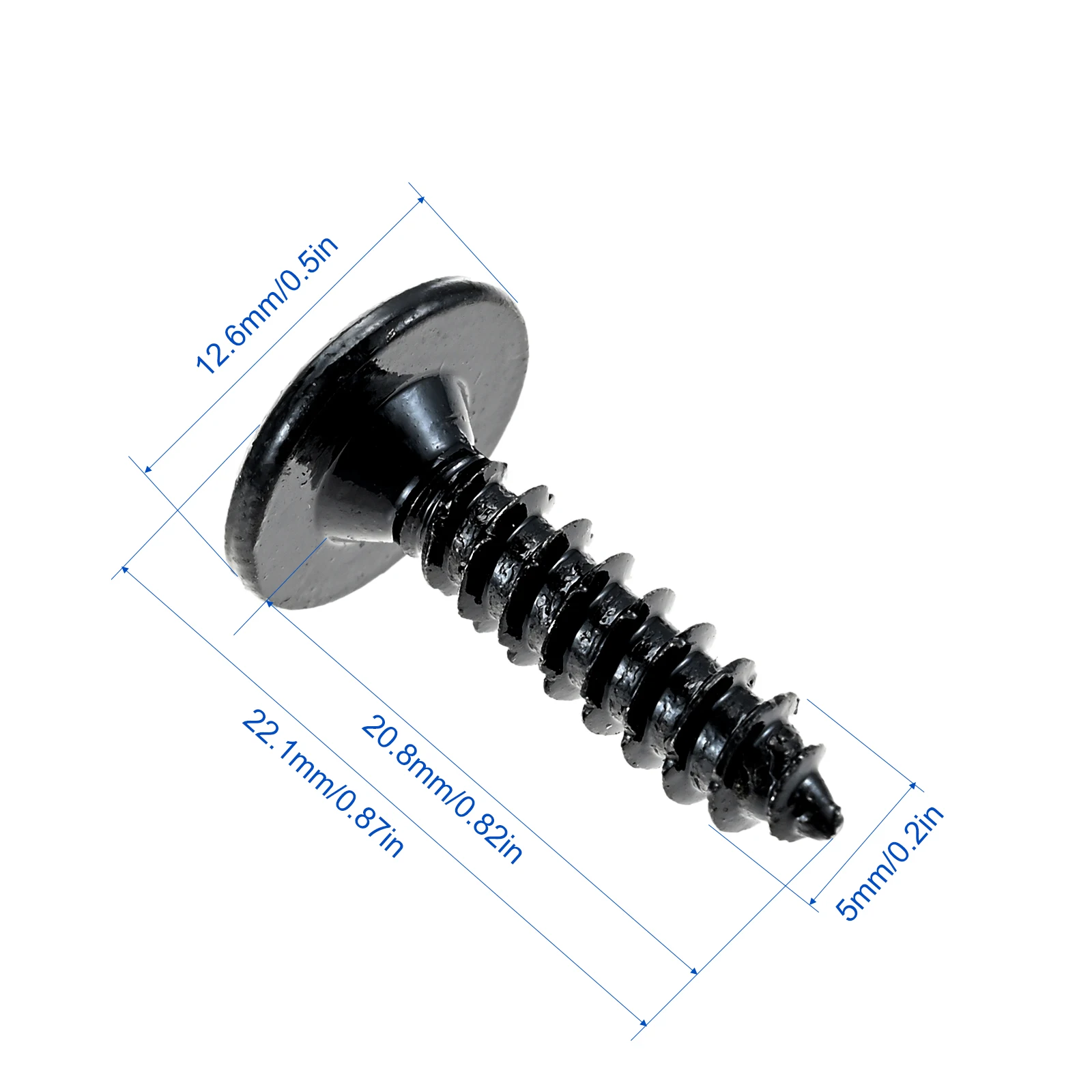 5pcs Car Bumper Flat Head Tapping Screw Fit For Honda Accord CRV CRZ HRV Civic Clarity Odyssey Passport 90103-TA0-000 12.6mm Dia