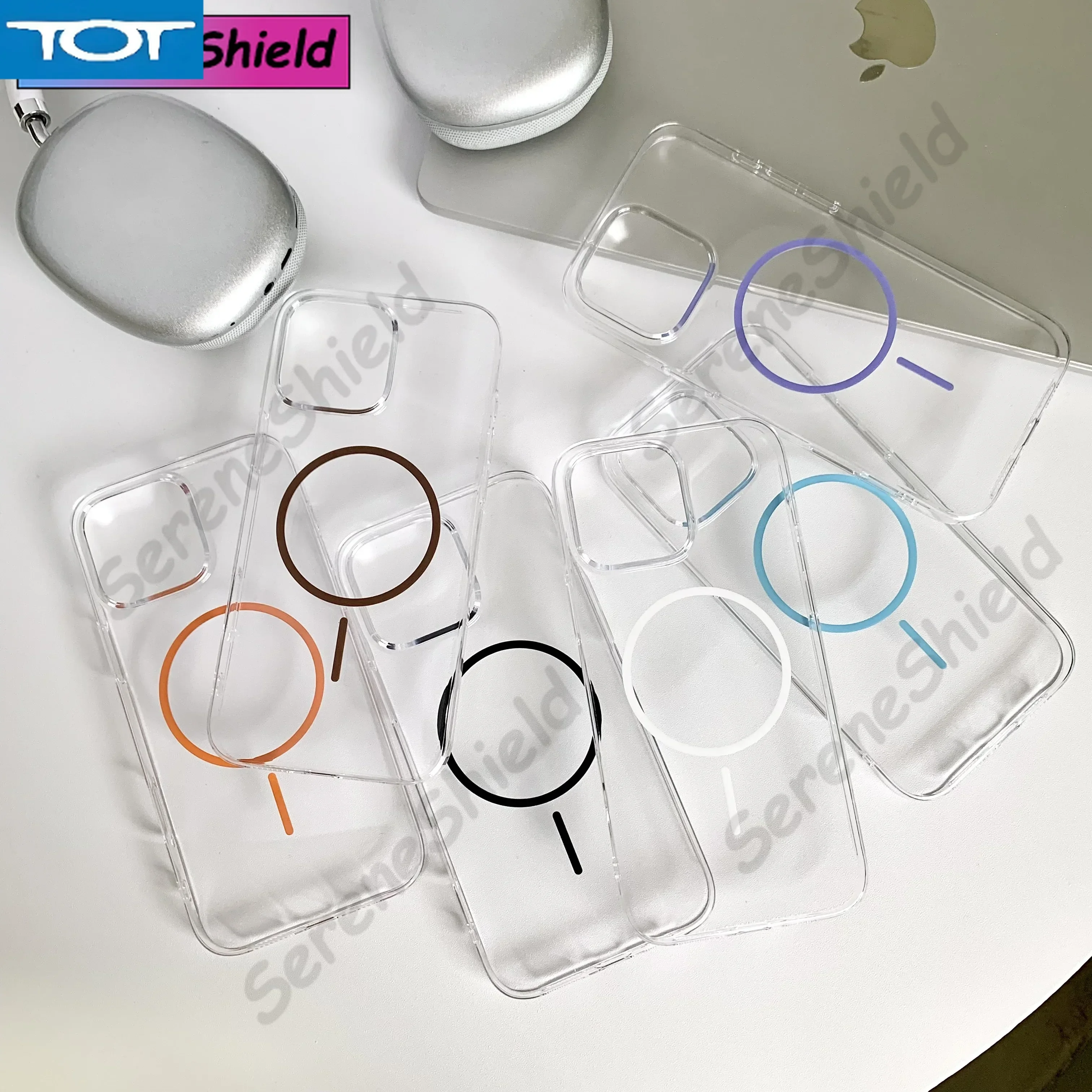 

Ultra Thin HD Clear Hard PC For Magsafe Magnetic Case For iPhone 16 15 14 Plus 13 12 Pro Max Wireless Charging Shockproof Cover