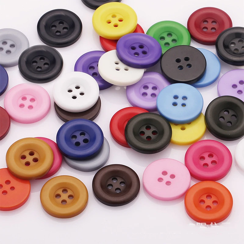 10-50PCs Large Round Resin Sewing Buttons Scrapbooking Solid Color for DIY Clothes Dolls Crafts Garment Sweater Coat Accessories