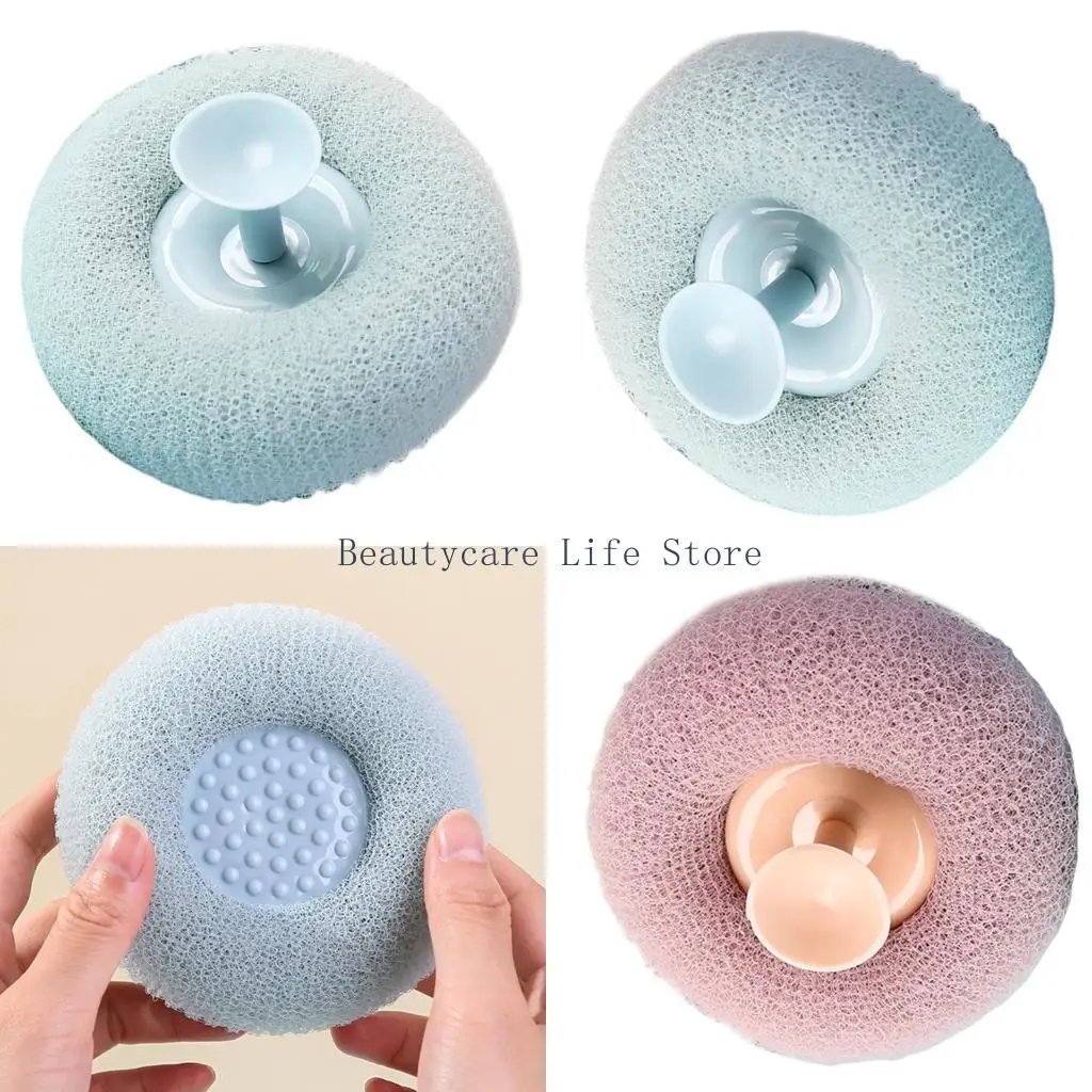 

652c многоразовый подсолнечный душ пуф с массажной текстурой быстрое мыть и настенный дизайн для женщин для женщин мужчин