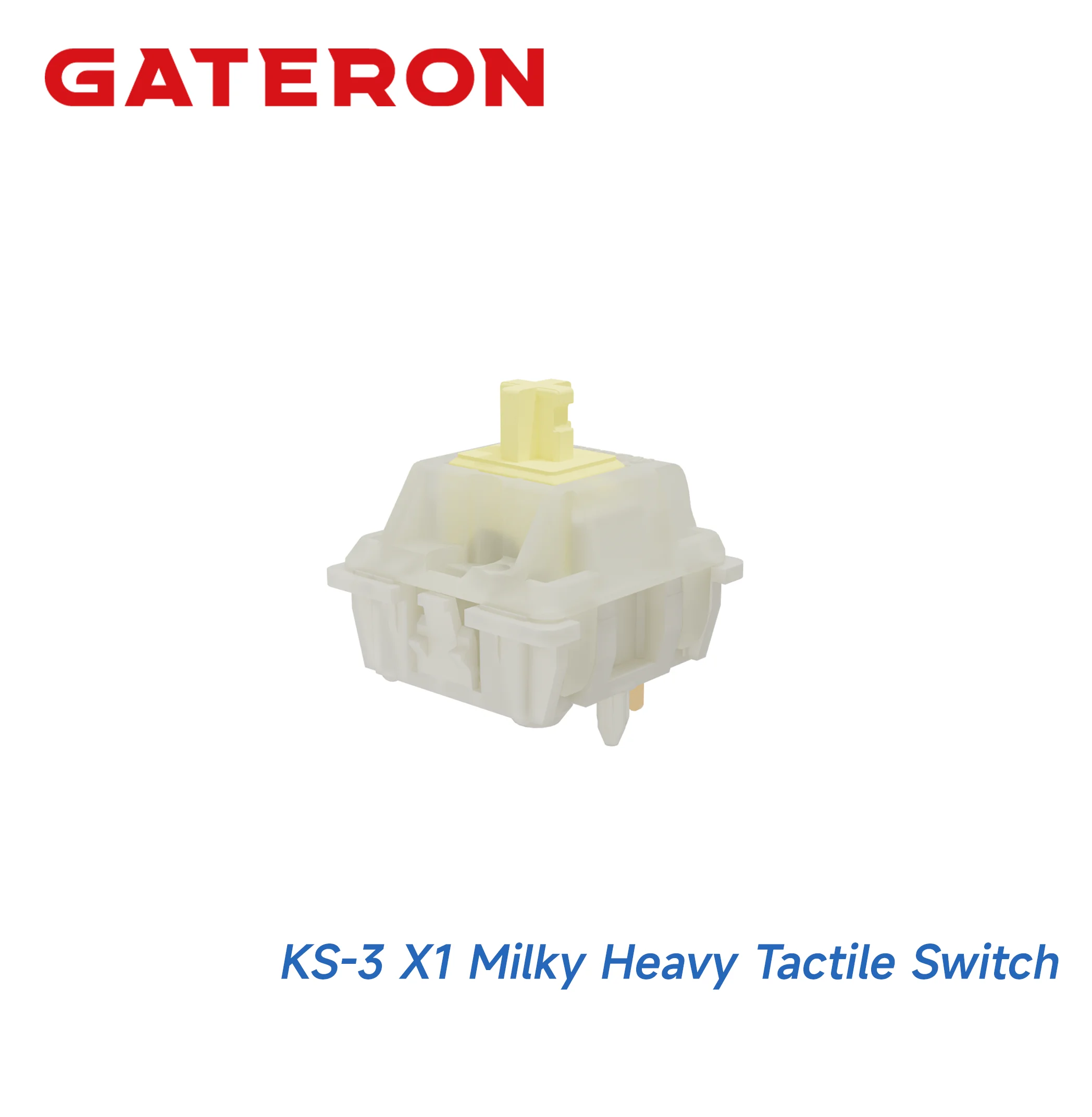 GATERON KS-3 X1 Milky Pro Families Switch 5 Pin Linear Tactile Silent Creamy Switch RGB DIY Hotswap for Mechanical Keyboard