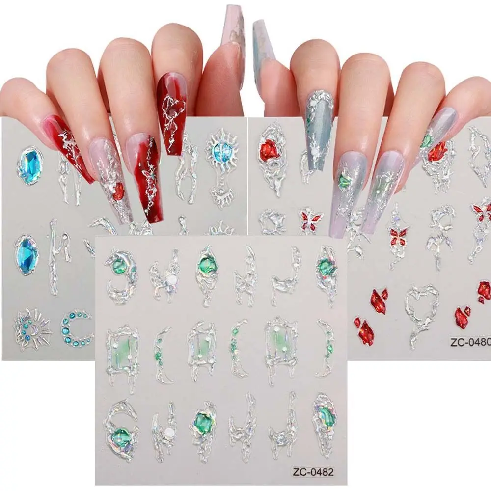 Auto-adesivo Coração Nail Stickers, Decorações Art, Macio, Luxo Acessórios, Panda Decalques do prego